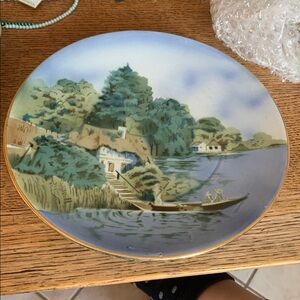 Vintage Copenhagen scene Porcelain Wall Hanging 9.5” Plate-Germany.